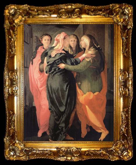 framed  Pontormo, Jacopo The Visitacion, ta009-2